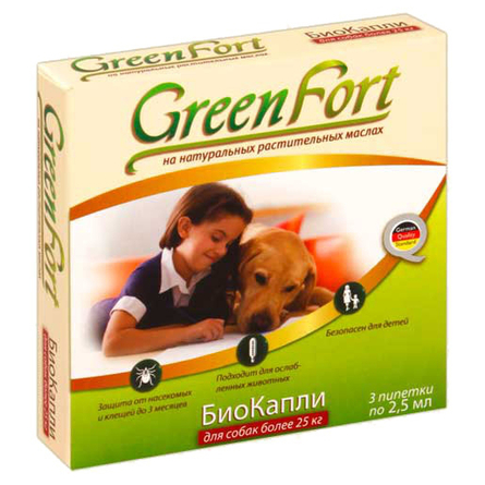 GreenFort БИО капли от блох и клещей для собак крупных пород и щенков – интернет-магазин Ле’Муррр