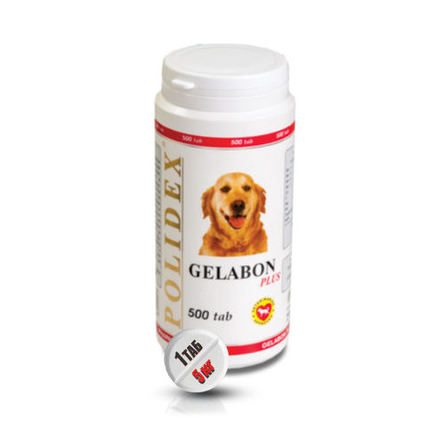 Polidex Gelabon plus Кормовая добавка для собак для профилактики и лечения суставов, 500 таблеток – интернет-магазин Ле’Муррр